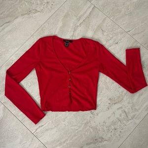 Red long sleeve button up